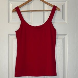 St John red knit tank